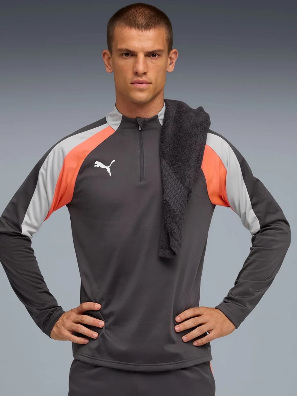 Puma Men’s Long-Sleeve Pullover 1/4 Zip Training Sweatshirt Size S